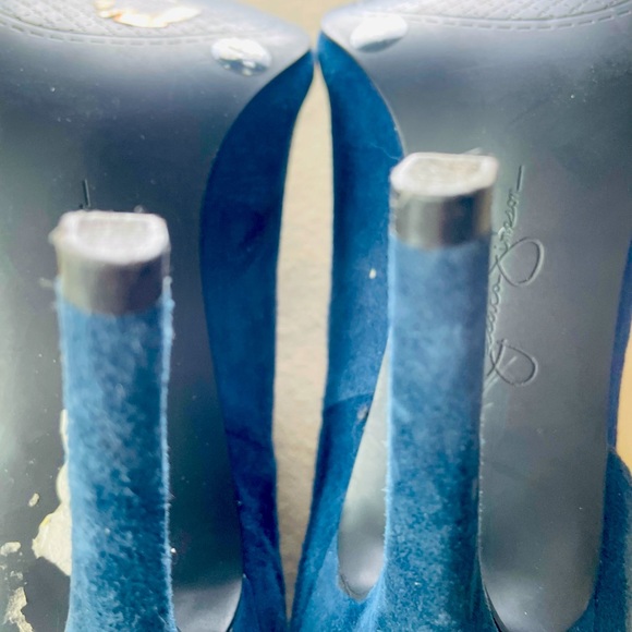 Jessica Simpson Blue Suede Shoes - Picture 5 of 6